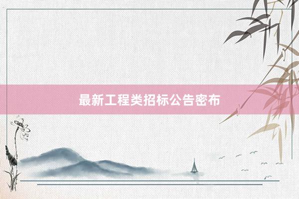 最新工程类招标公告密布